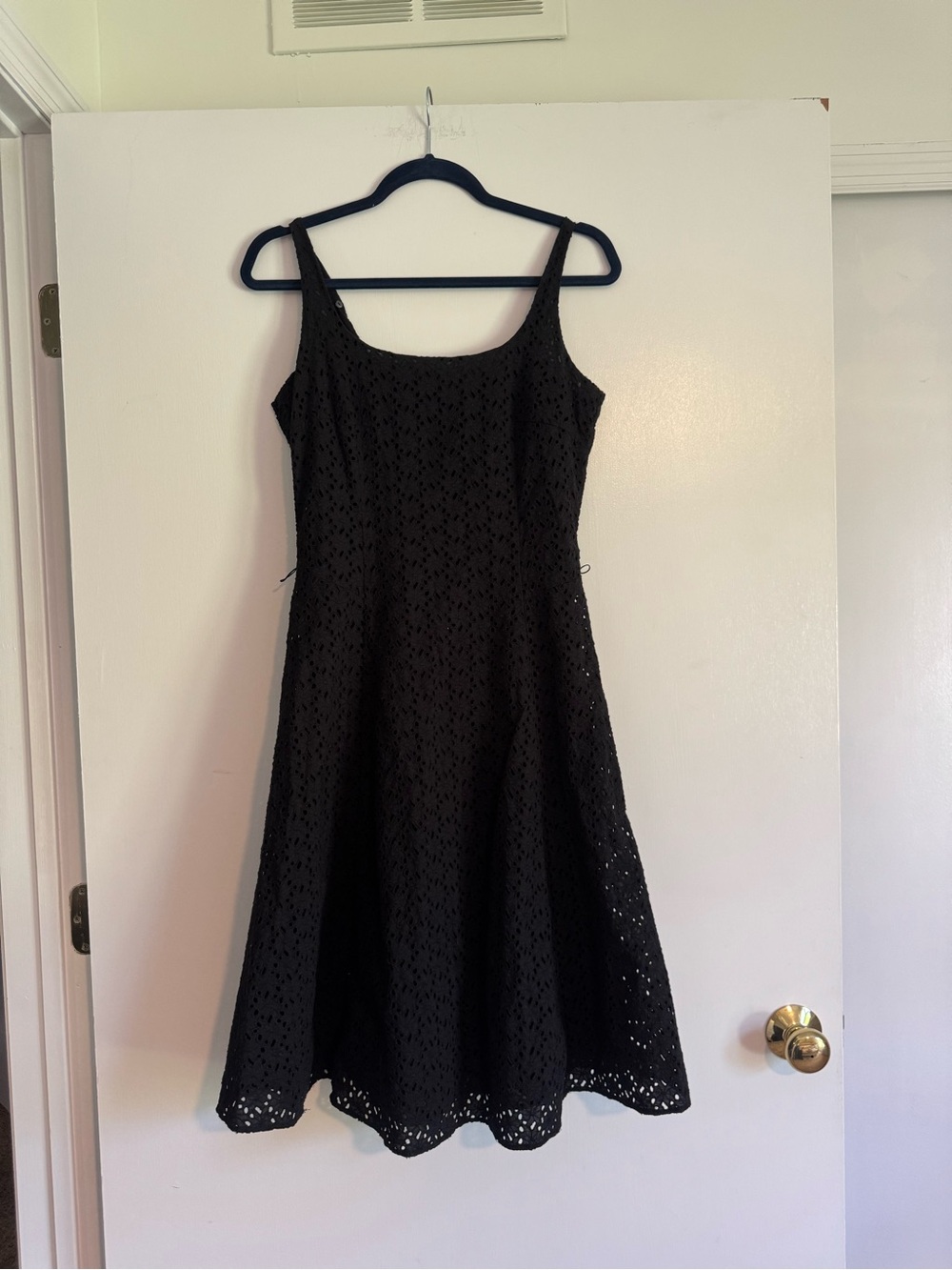 GAP Black Eyelet Midi Dress